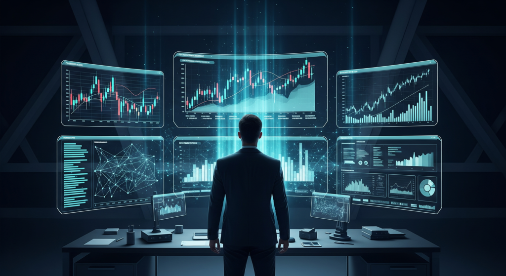 "Agentic Analyst"—the human is no longer crunching numbers but orchestrating them. It uses the "Glassmorphism" trend mentioned in 2026 design forecasts.